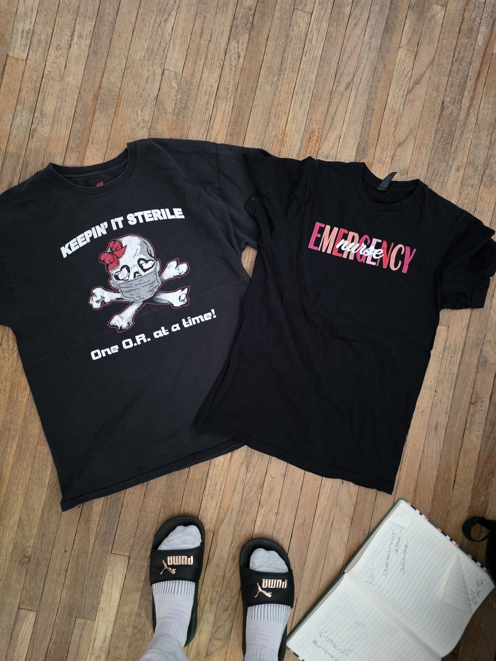 2 Nurses Black Graphic Tees - FOR THE NURSE IN YOUR LIFE